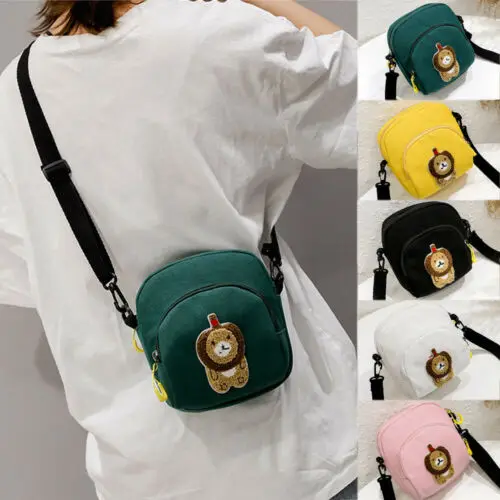 

Women Satchel Shoulder Bag Tote Messenger Cross Body Canvas Lion Print Handbag Travel Organizer Mini Pouch Storage Bag Wallets