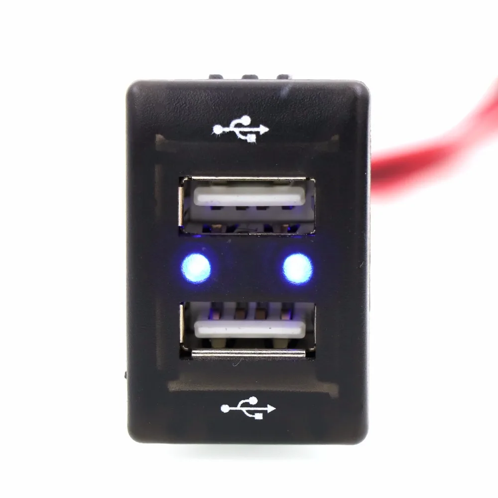 2.1A 1.2A 2xusb Интерфейс Разъем для Iphone/Ipad/смартфон/gps автомобиля Зарядное устройство Применение для MAZDA 3, идеально подходит для SUZUKI Liana, Ланди, Alto, Jimny