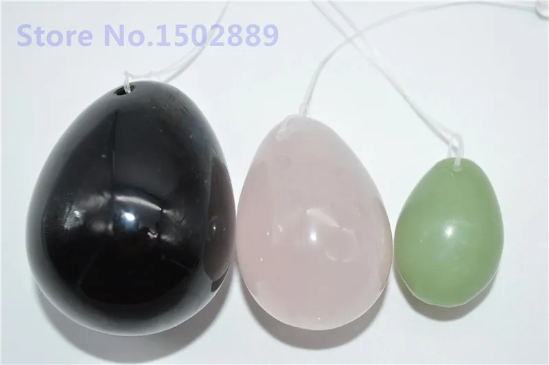 Free shipping 100% mixed color natural Set/3 jade eggs for vaginal tightening kegel exerciser kegel weight yoni egg ben wa ball Free shipping 100% mixed color natural Set/3 jade eggs for vaginal tightening kegel exerciser kegel weight yoni egg ben wa ball