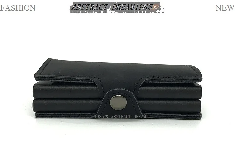 RFID бизнес двойная коробка мужской кошелек Алюминиевый металлический держатель для карт женский качественный кошелек кожаный кредитный