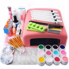 COSCELIA Новые Pro Nail гель Набор Art Kit 36 W УФ лампы для маникюра