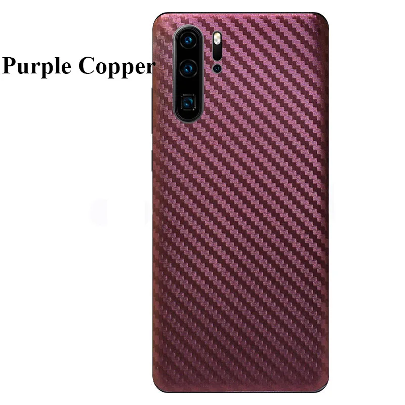 Purple Copper Для huawei P30/P30 Pro/P30 Lite 3D градиентное углеродное волокно полное заднее покрытие наклейка кожа телефон защитная наклейка пленка - Цвет: Purple Copper