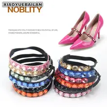 Новая темпераментная Алмазная стойкая обувь, высокий каблук, кожаные ремни и обувь