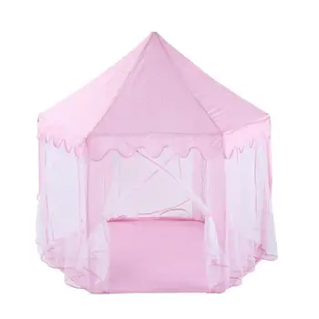 

Little Girls Pink Princess Play Toys Castle Tents Children Portable Folding Indoor Outdoor Balls Pool Kid Game Playhouse Garden