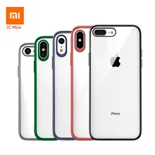 5 цветов Xiaomi чехол для телефона для iPhone X XR XS Max 8 7 Plus прозрачный из ТПУ и ПК чехол противоударный цветной каркас задняя крышка