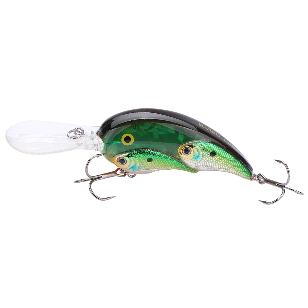 

Winter Fishing Lure 6cm 12g Crank Bait Vivid Group Shad inside the ABS Body Equiped With BKK Hooks Diving Depth 1.5-3M