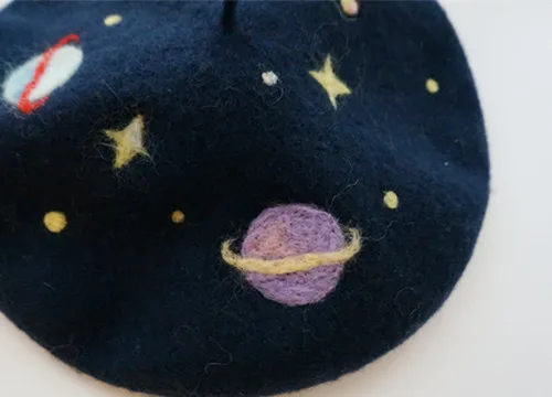 Принцесса сладкий Лолита Творческий Звезда вышивка берет постепенная небо Вселенная шляпа S-5