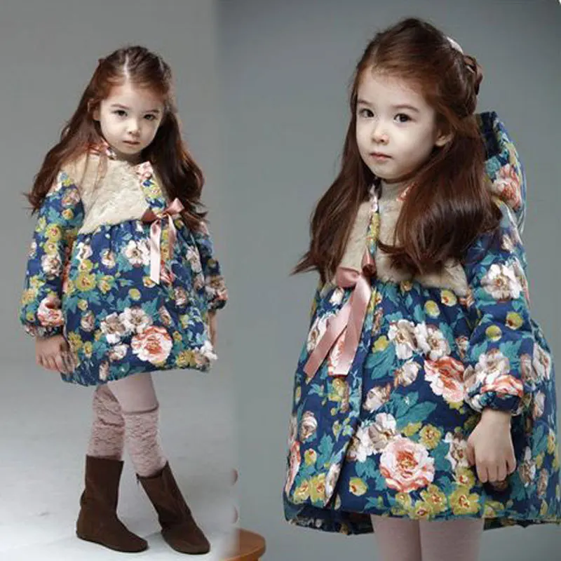 ФОТО Anlencool Special Offer 2017 Newborn Baby Girl Winter Clothes New Coat Korean Girls Big Flower Children Hooded Free Shipping