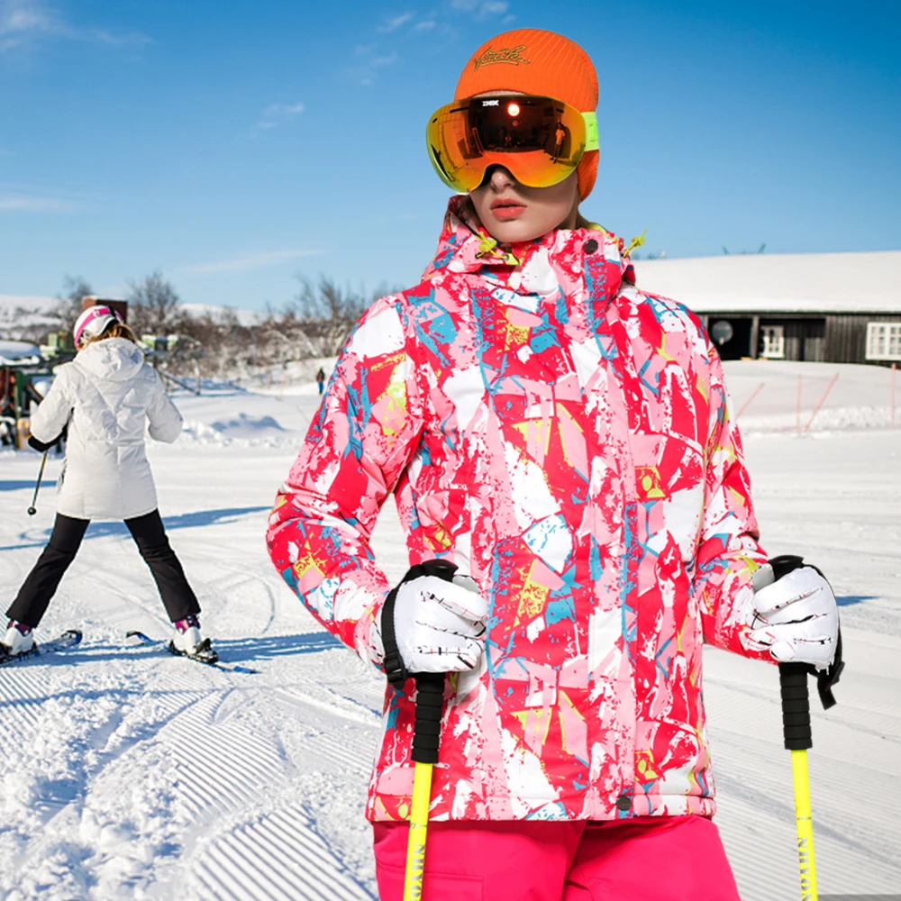 

Winter Ski Suit Women's Hooded Windproof Ski Jacket Snow Warm Waterproof Windproof Skiing Snowboarding Suits Outdoor Jacket Coat