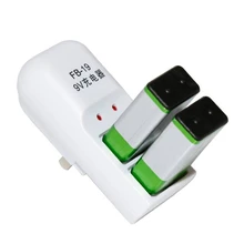 9V 280mAh Ni-MH rechargeable battery + charger for universal multimeter wireless microphone microphone