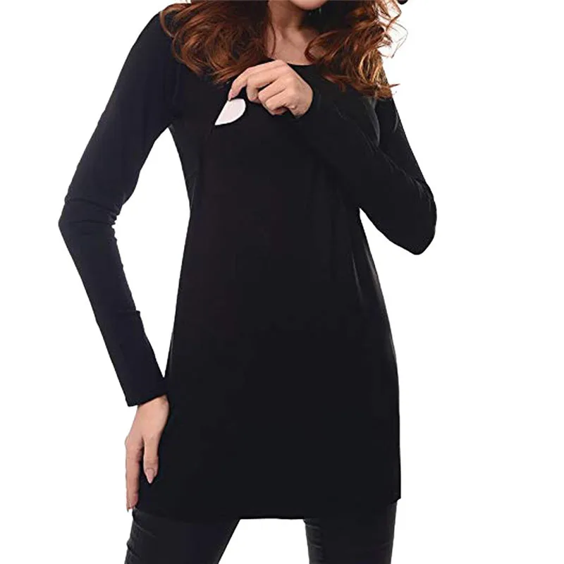 

tees clothes for pregnant women Clothes Nursing Tops Long Sleeve shirt Clothing For Pregnant maternity gowns camisa de mujer