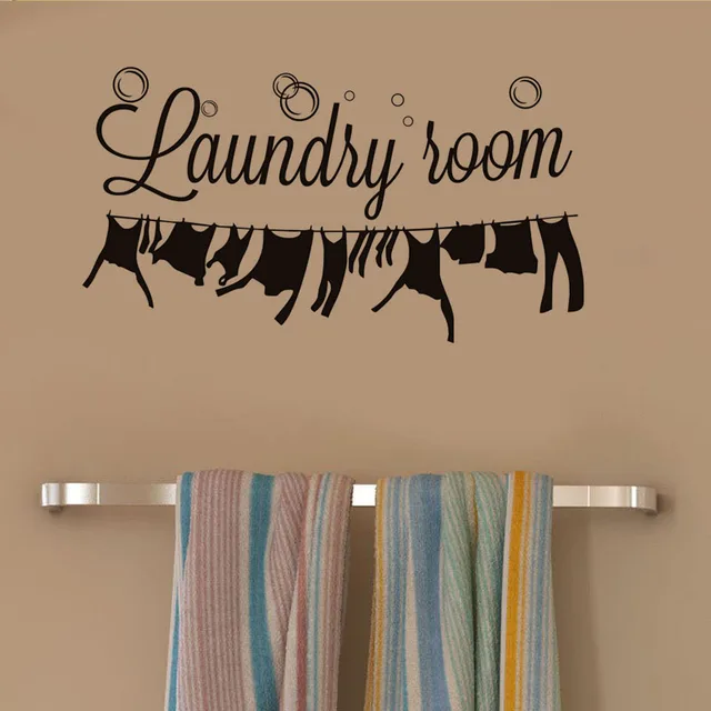 laundry room wall sticker