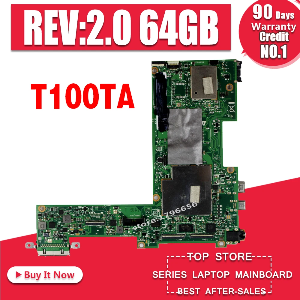 Pаспродажа T100TA материнская плата REV2.0 64G ram для ASUS T100TA материнская плата для ноутбука T100TA материнская плата T100TA тест материнской платы 100% ОК