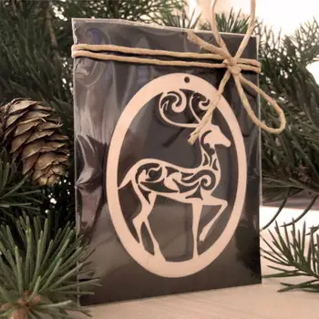 

Laser cut Wooden Christmas Deer for Decoration/Ornament,gift packing
