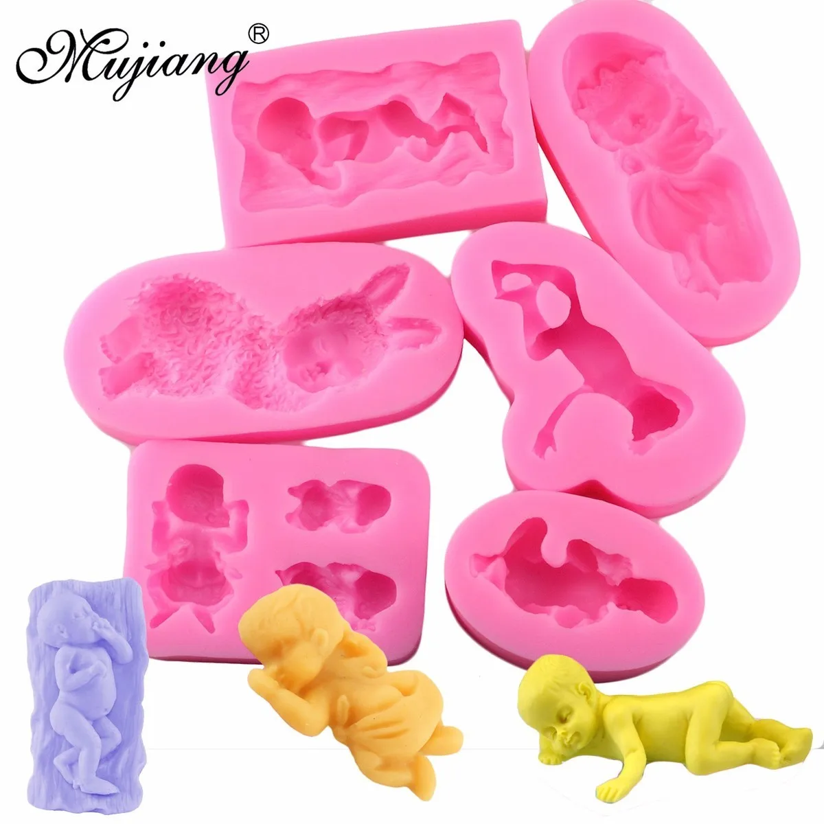 Baby Silicone Mold Decorating Tools Candle Clay Mold Gumpaste Moulds Soap Mold Baby