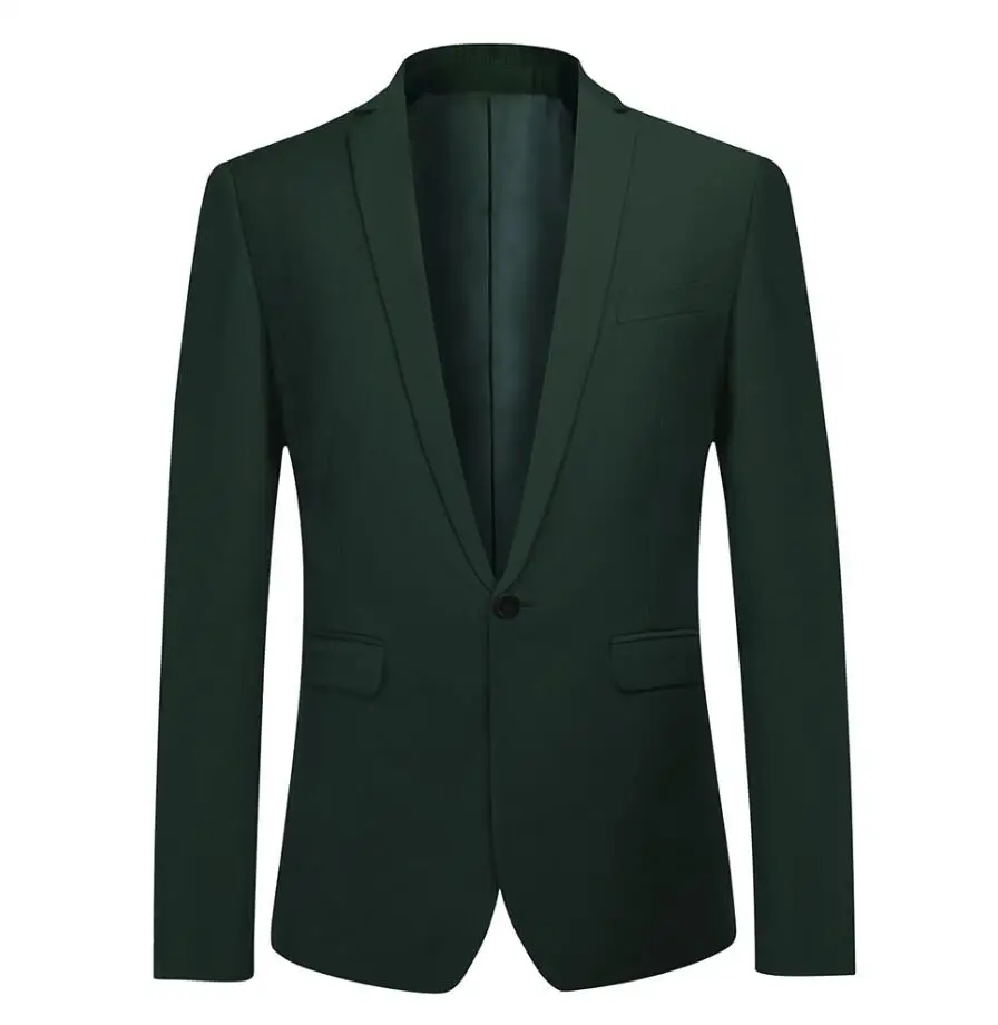 YUNCLOS, деловой мужской пиджак, свадебное платье, блейзер и брюки, приталенный зеленый пиджак, мужской костюм, блейзеры, куртки - Цвет: Blazer