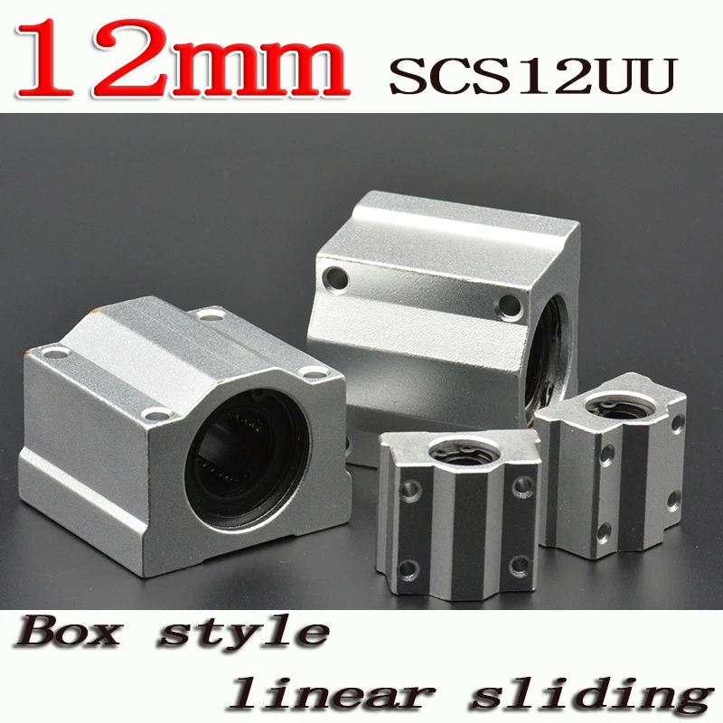 8pcs/lot SC12UU SCS12UU Linear motion ball bearings slide block bushing