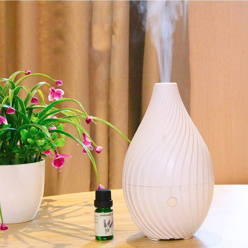

New Designed 120ML Vase Aroma Diffuser Mist Maker Essential Oil Diffuser Ultrasonic Air Humidifier with Changing Night Light