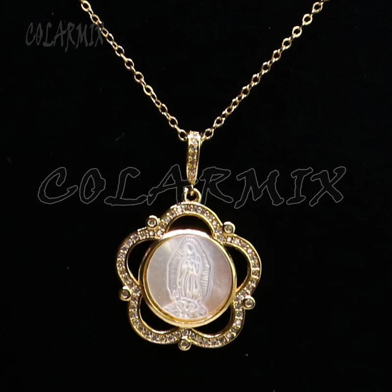5 strands Shell pendants necklace Baroque zircon pendant necklace fashion jewelry wholesale jewelry gift for women gems 5230