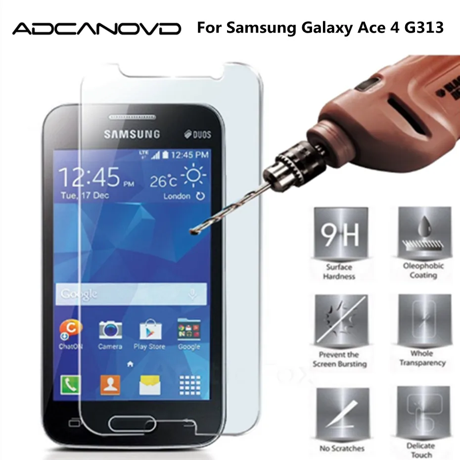 2 шт 9H ультра-Тонкое защитное стекло для Samsung Galaxy Ace 4 Lite Duos защита экрана