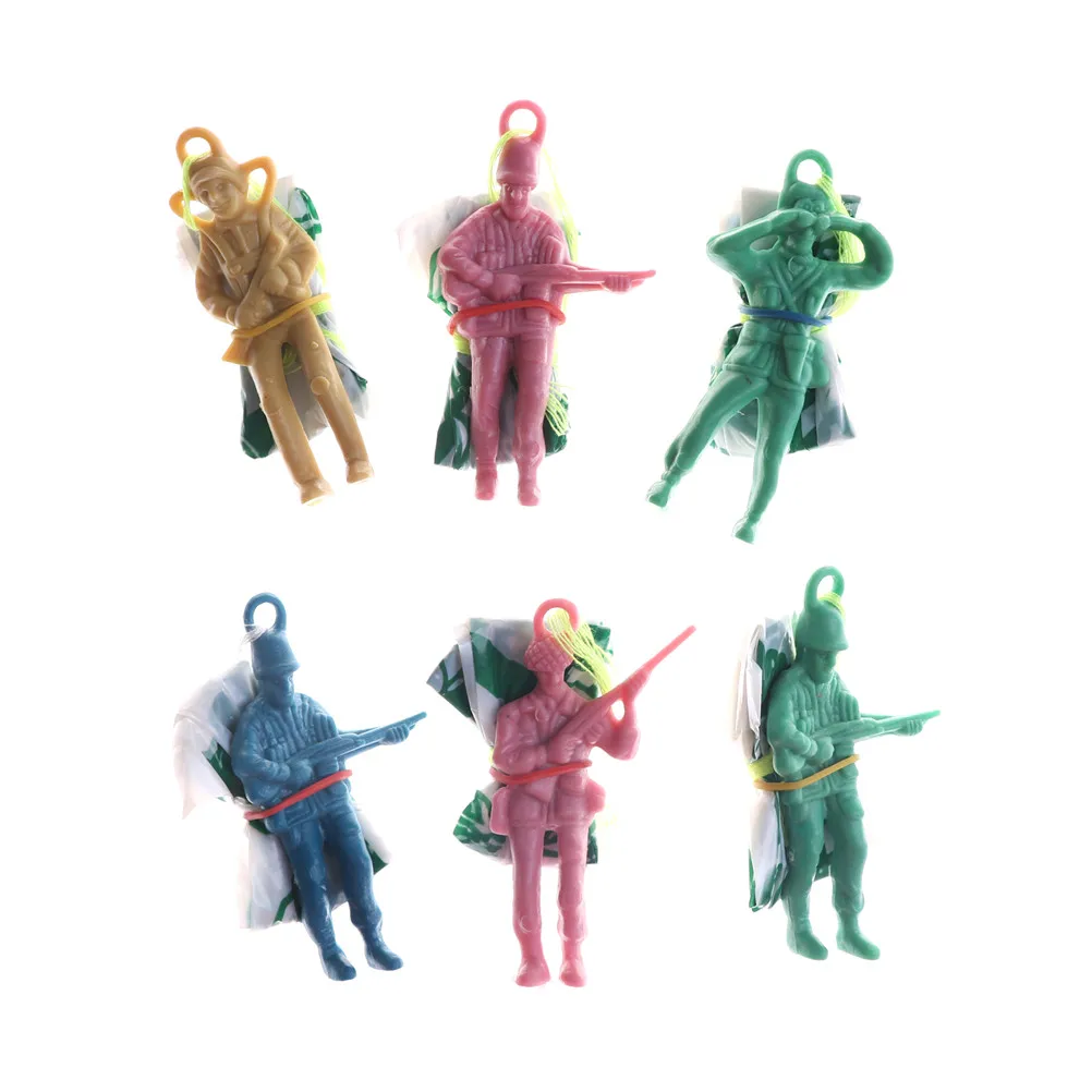 

6Pcs Educational Parachute Men Mini Hand Throwing Parachute Toy with Figure Soldier Kids Outdoor Games Toy Children's