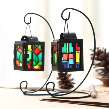

Zakka European vintage iron candle holder Moroccan Style lantern Candlestick Candle Stand Light Holder wedding party home decor