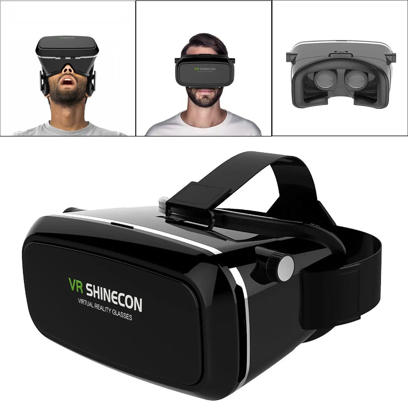 HOT SHINECON Virtual Reality Immersive Glasses Headset for 3D Videos Movies Games Compatible with Most 3