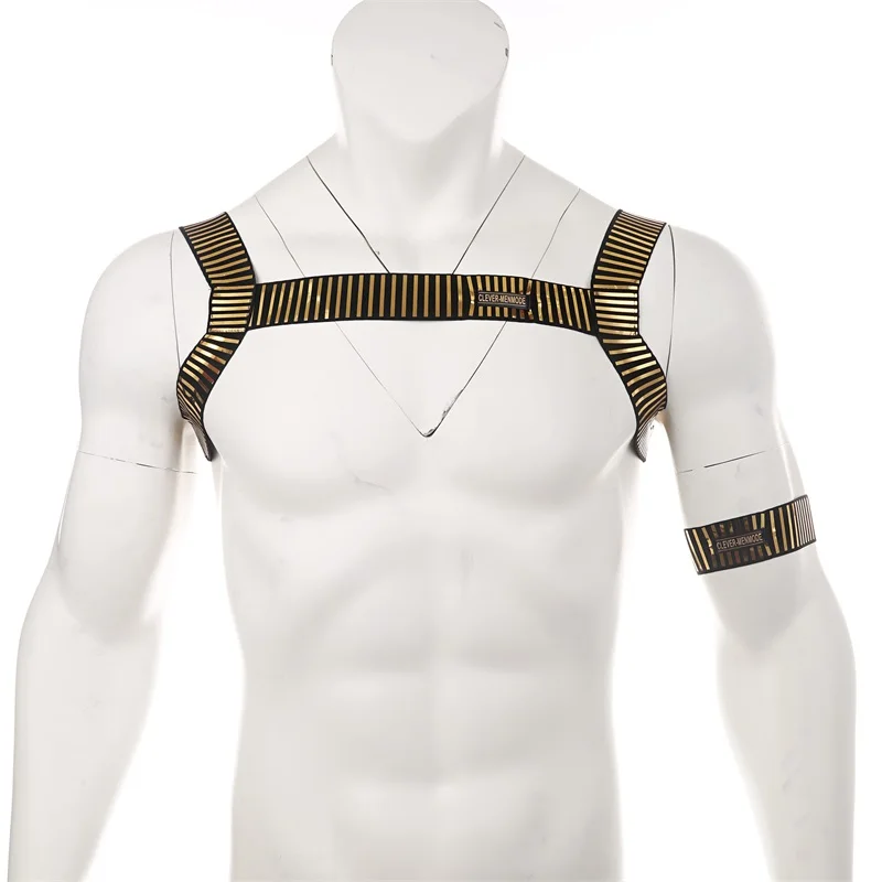 Men Hollow Out Harness Belt Body Chest Elastic Muscle Strap Sexy Lingerie Costume Male Exotic Performance Clubwear Arm Band cosplay costume,mens bondage lingerie,men chest harness belt