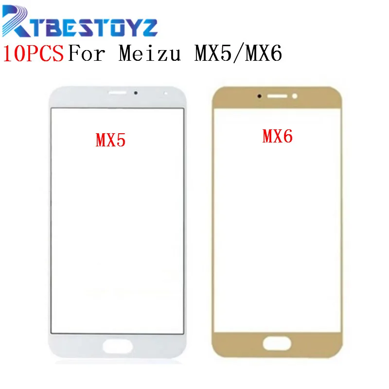 RTBESTOYZ 10PCS/Lot 5.5'' Front Outer Glass Lens Replacement Part for For Meizu MX5 / MX6 Touch Screen Cover | Мобильные
