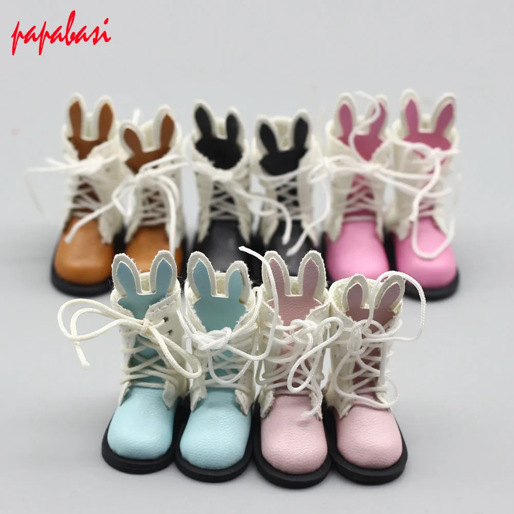 Doll Shoes Doll Accessories Fashion Cute BJD Doll cartoon Shoes for 1/6 Blyth Joint dolls 1/8 BJD doll Mini Doll Shoes for baby Christmas Gift toys