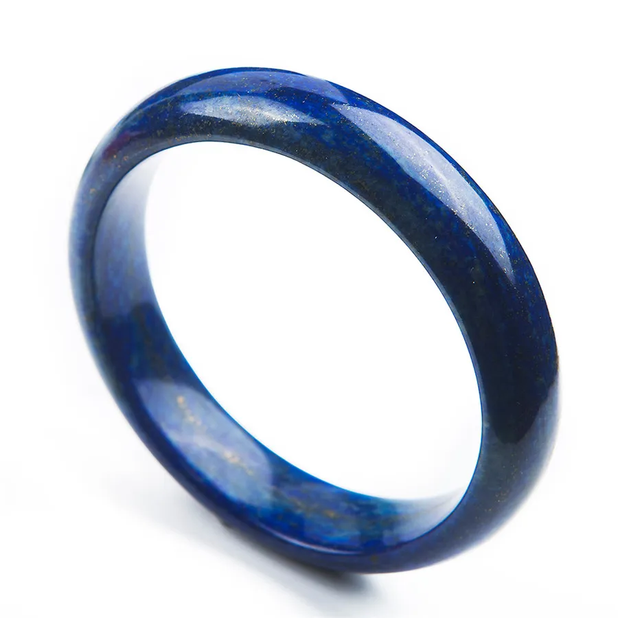 

Woman Fashion Bangle Bracelet Jewelry Genuine Natural Deep Blue Lapis Lazuli Bangles Inner Diameter 61mm