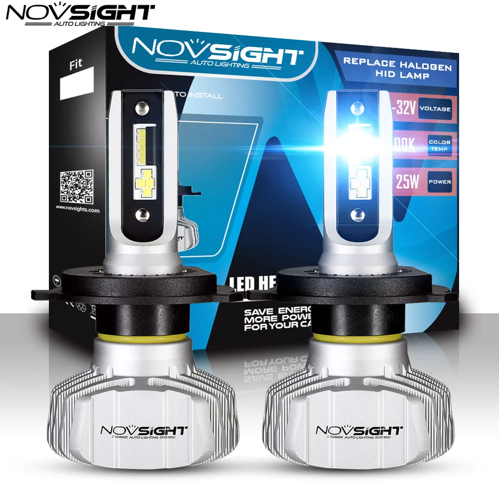 

Novsight h7 led hb4 h4 Car Headlight h11 h1 h3 9006 9005 hb3 led Auto Headlamp 6500K High Low Beam 50W 10000LM Fog Light Bulbs