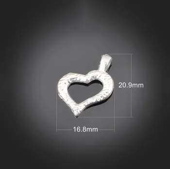 

200pcs Antique Silver LOve Charms Pendant - Jewelry Accessories Findings For Necklace Bracelet Metal Fashion Bag 20.9X16.8mm