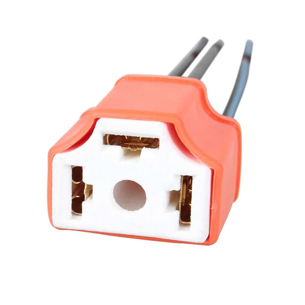 

H4 Auto Light Ceramic Sockets Plug Car Accessories Connectors Adapter Pigtails For Cars LED Lights