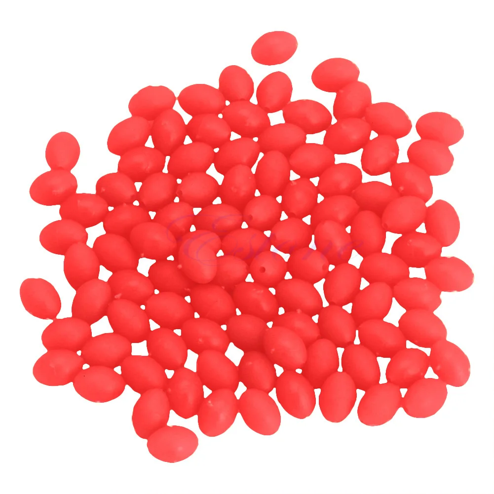 

100Pcs/bag Oval Luminous Fishing Lures Fishing Beads Sea Hard Floating Float Tackles Drop Shipping Support