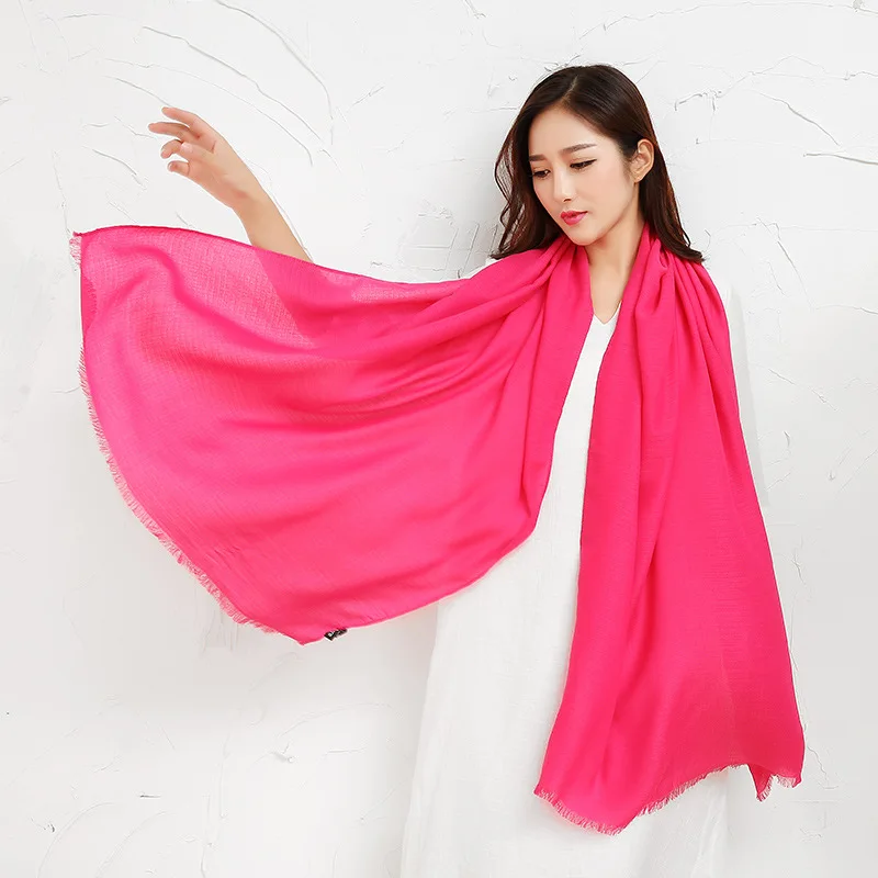 

Designer 2019 solid silk scarf women scarves shawls and wraps pashmina muslim chiffon hijab foulard femme beach stoles bandana