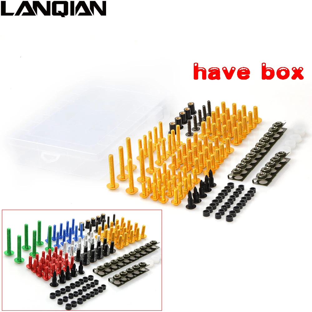 

CNC Aluminum One set Motorcycle Fairing body work Bolts Screws For yamaha fz6 r6 fz1 r1 ybr 125 r25 xj6 xjr 1300 fz8
