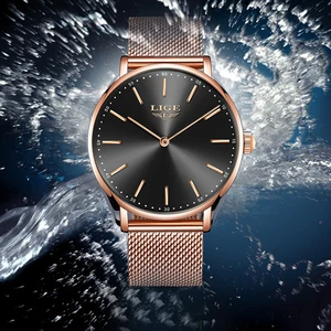 Image 5 - 2020 LIGE New Rose Gold Women Watch Business Quartz Watch Ladies Top Brand Luxury Female Wrist Watch Girl Clock Relogio Feminin