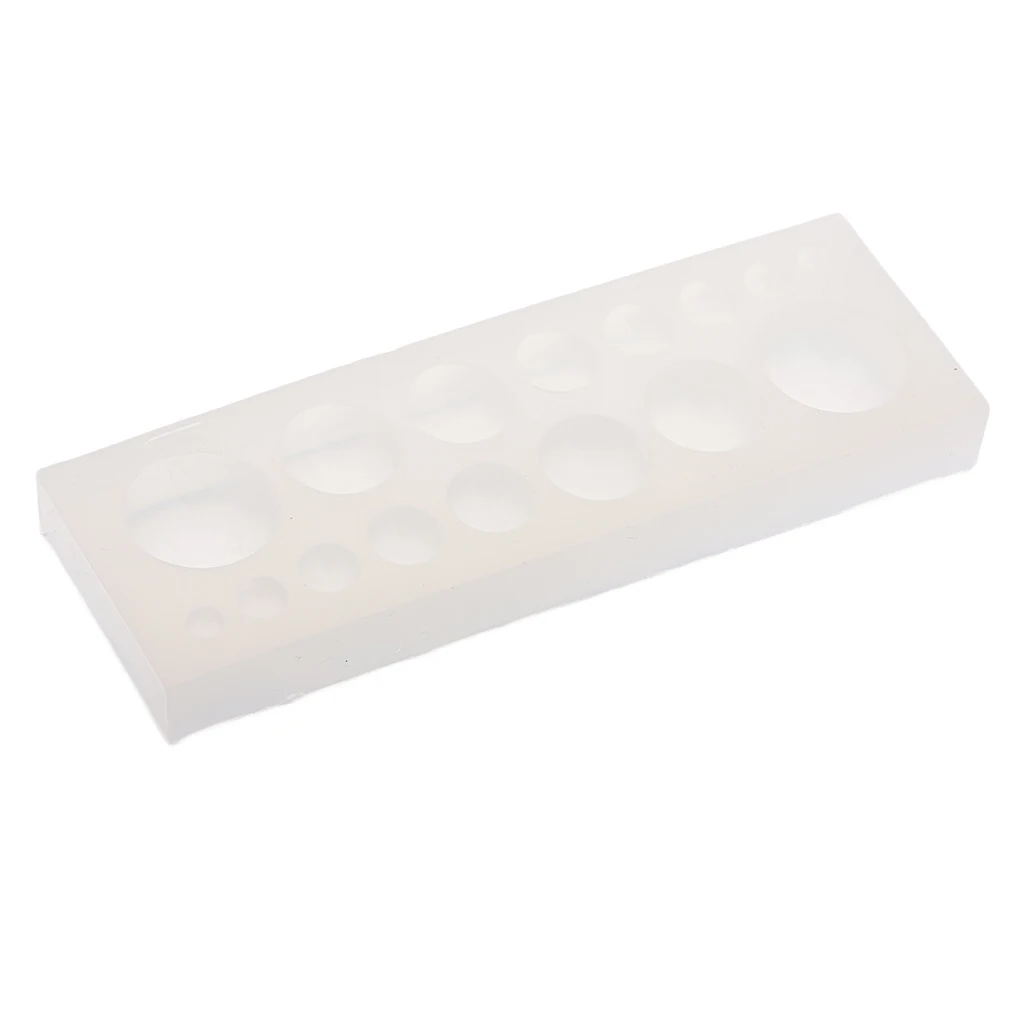 

16 Cavity Silicone Mold Half Round Drop Pattern DIY Crafting Pendant Mold Casting Jewelry Cabochon Domes Mold
