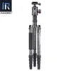 RT55C Professional 10 Layers Carbon Fiber Tripod video travel portable Monopod with ball head for DSLR camera Max Height 161cm ► Photo 2/6