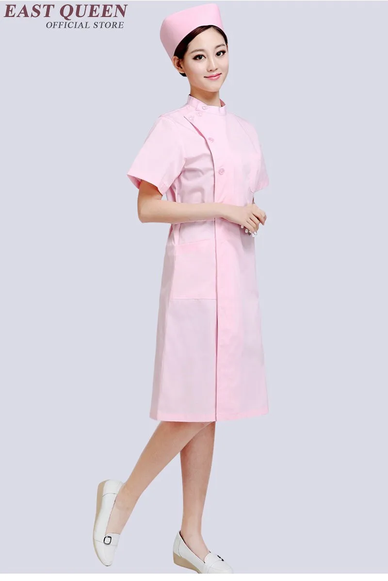 Больницы Формы женские медицинские скрабы женские белый розовый униформа для медсестер дизайн медицинские хирургические халаты униформы для женщин AA1006