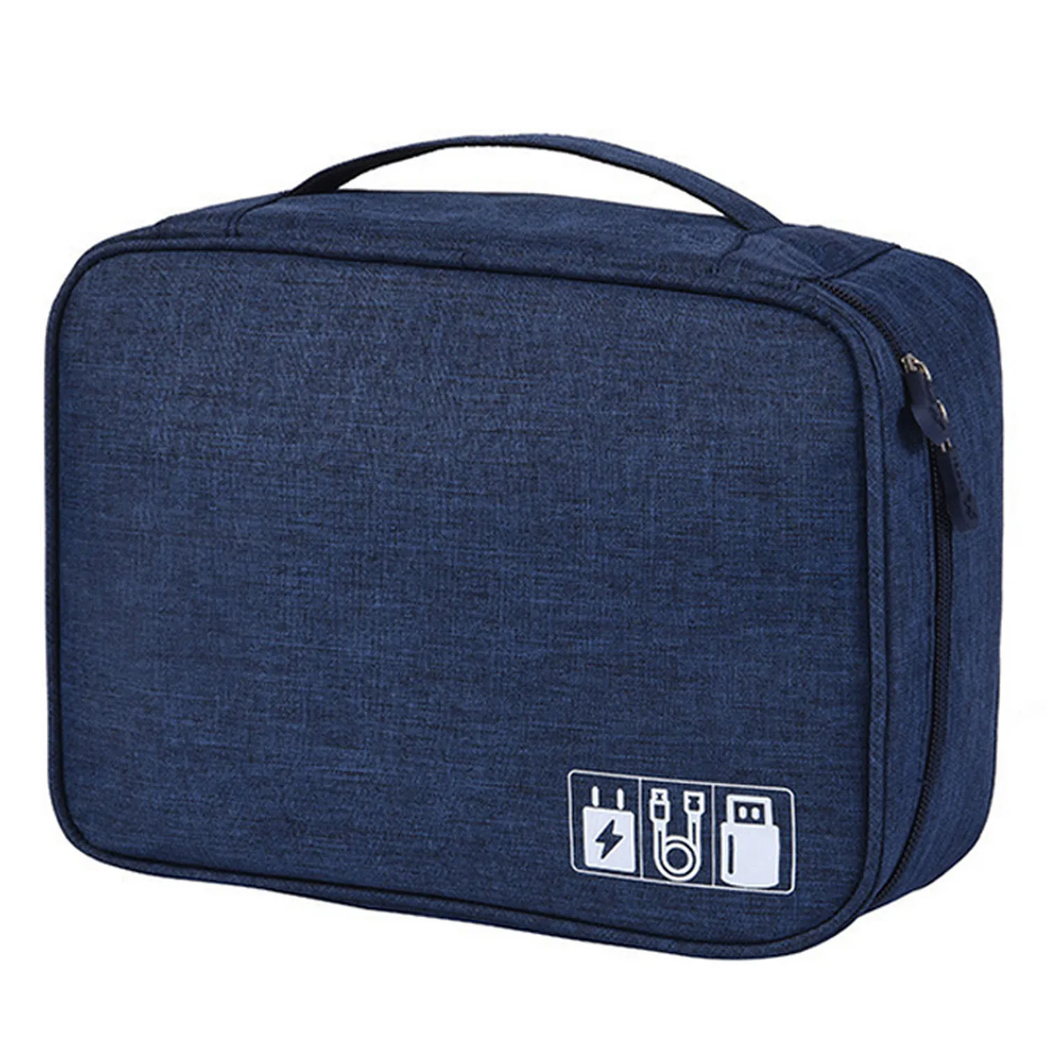 Besegad 24,5x18,5x10 см, водонепроницаемая сумка для хранения, чехол-органайзер, чехол для электроники, цифровой, для путешествий, деловой поездки, горячая распродажа - Цвет: Navy Blue