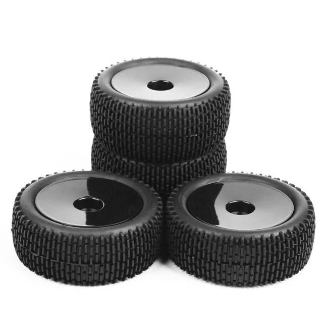 4 Pcs/Set 1:10 Scale Tires and Wheel Rims with 12mm Hex fit HSP HPI RC Off-Road Buggy Car Model Toys Accessories 6