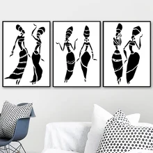 Dance Women Nordic Posters And Prints Wall Art Canvas Painting Black White Wall Pictures For Living Room Girl Bedroom Home Decor