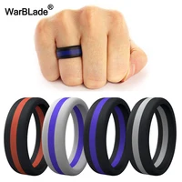 WBL Silicone Ring Men Women Engagement Wedding Rings Colorful Three Layered Hypoallergenic Crossfit Flexible Rubber Finger Rings 1