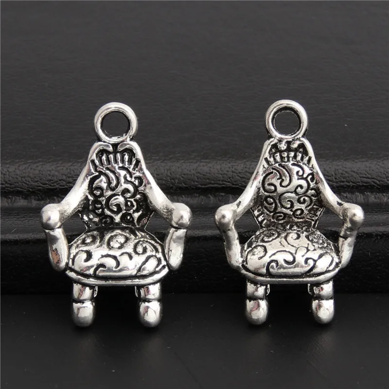 30pcs Antique Silver 3d Chair Sofa Charms Pendant Diy Bracelet Necklace A2866 30pcs Antique Silver 3d Chair Sofa Charms Pendant Diy Bracelet Necklace A2866