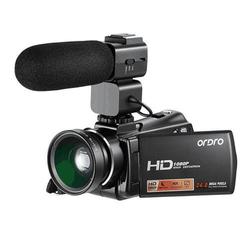Ordro HDV V7 Plus Цифровая камера HD 1080P 3 'экран ИК ночного видения профессиональная