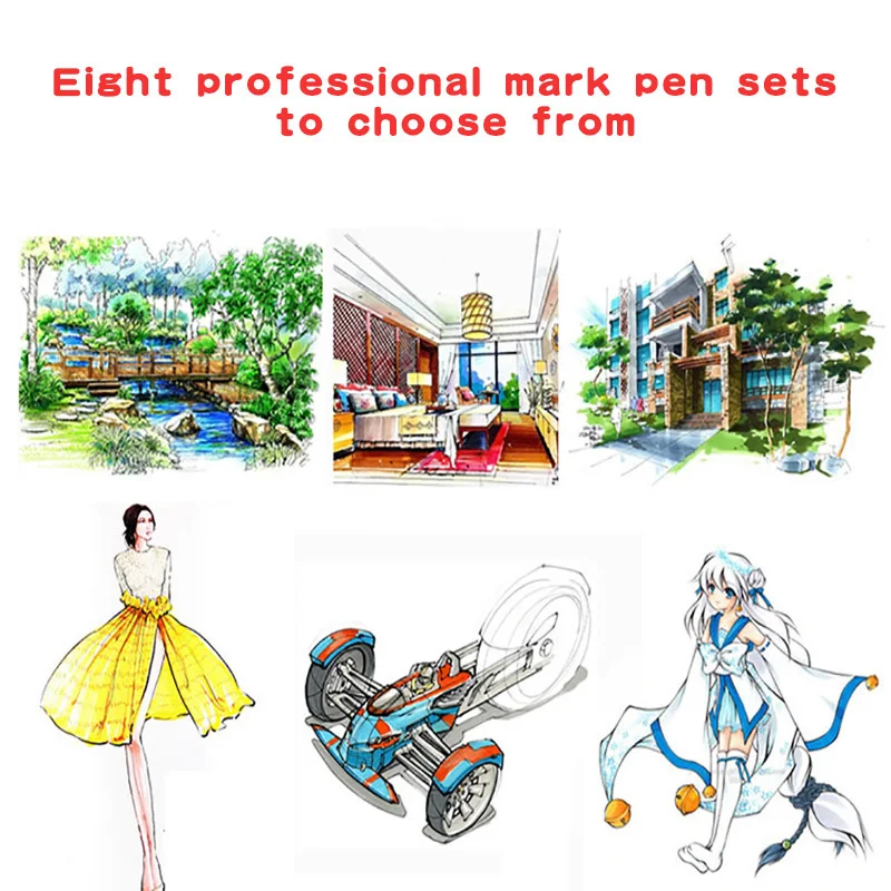 Billige Touchfive 30 40 60 80 168 Farben Skizze Marker Pen Set Twin Marker Pinsel Stift Für Zeichnung Manga Architektur Design Kunst Liefert