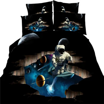 

yeeKin Home Textiles 3D Astronaut Bedding Set Duvet Cover Modern Bedding Birthday New Year Gift for Kids/Adult/Teen