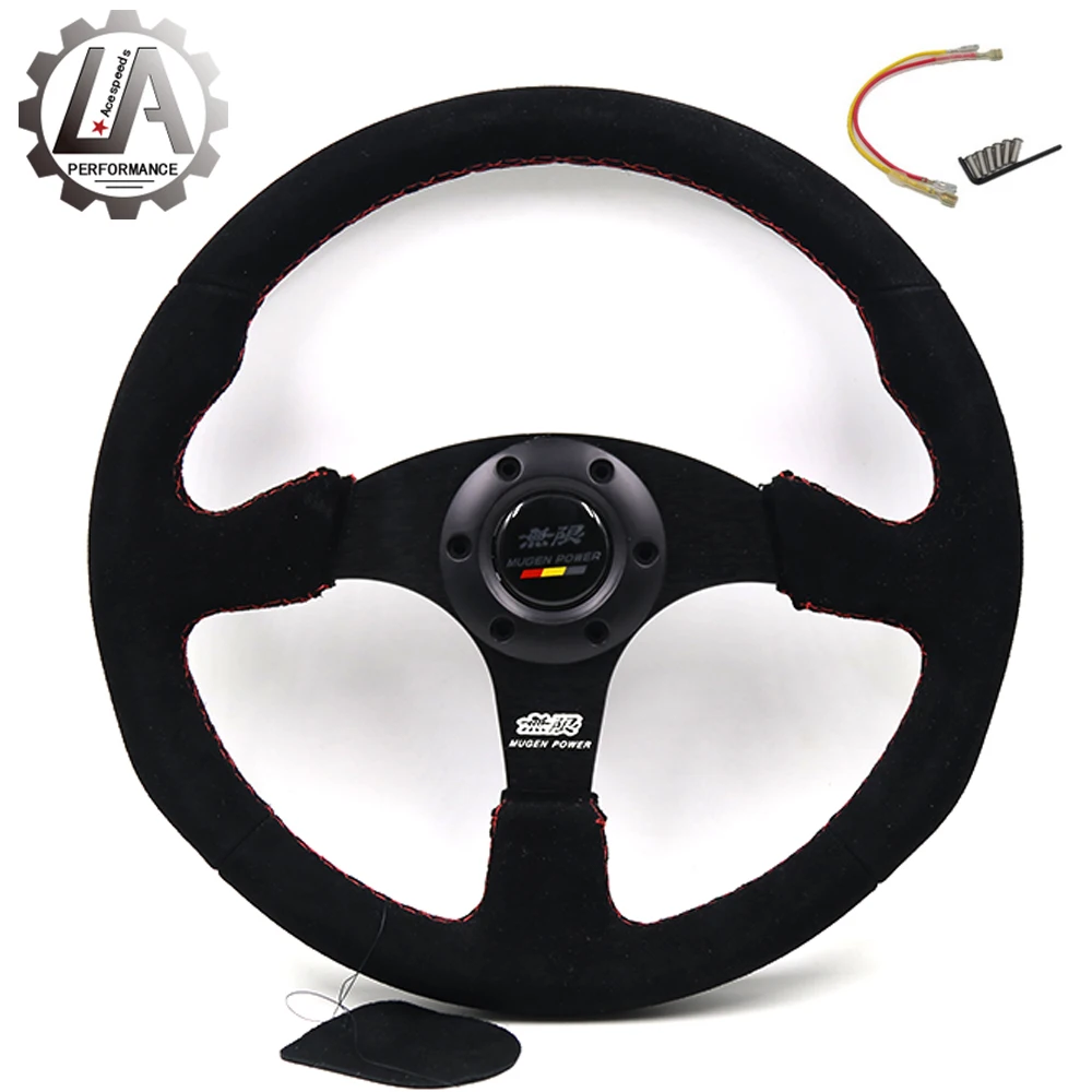 Buy LA racing 14" (350mm) Mugen Steering Wheel Suede